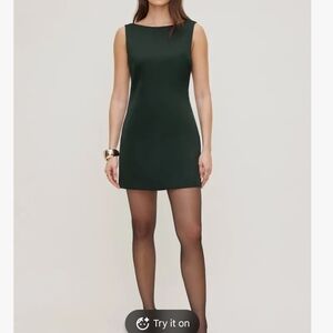 Dynamite Dark Green Sleeveless Mini Dress
